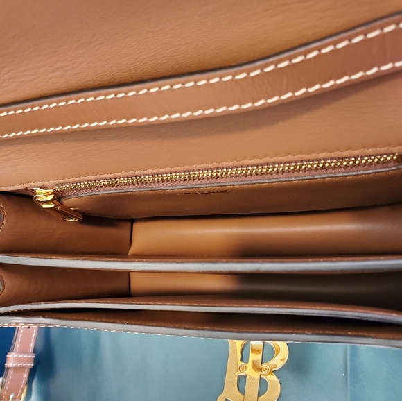 NWT$2150 Burberry TB Canvas Leather Crossbody Bag - Picture 13 of 16